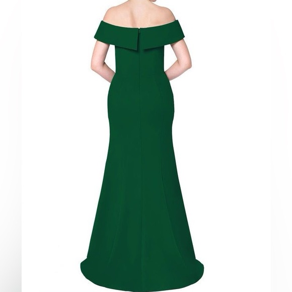 Dark Green Azazie Alice Off-the Shoulder Dress - Picture 3 of 6